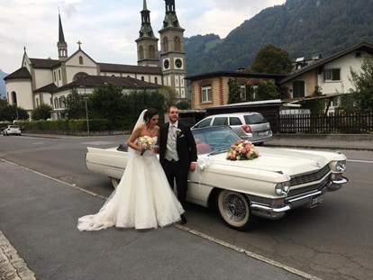 Hochzeitsauto-Vermietung - Schweiz - Hochzeit in Glarus - Oldtimer-Traumfahrt - Cadillac Deville Cabriolet, Jg. 1964